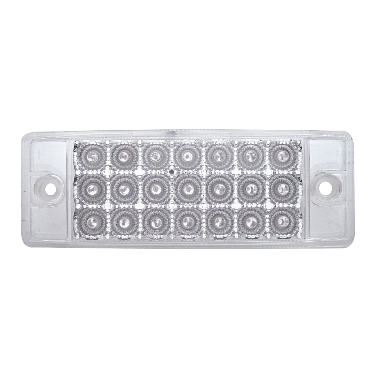 21 LED Reflector Rectangular Light (Clearance/Marker) - Red LED/Clear Lens