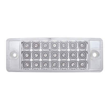 21 LED Reflector Rectangular Light (Clearance/Marker) - Red LED/Clear Lens