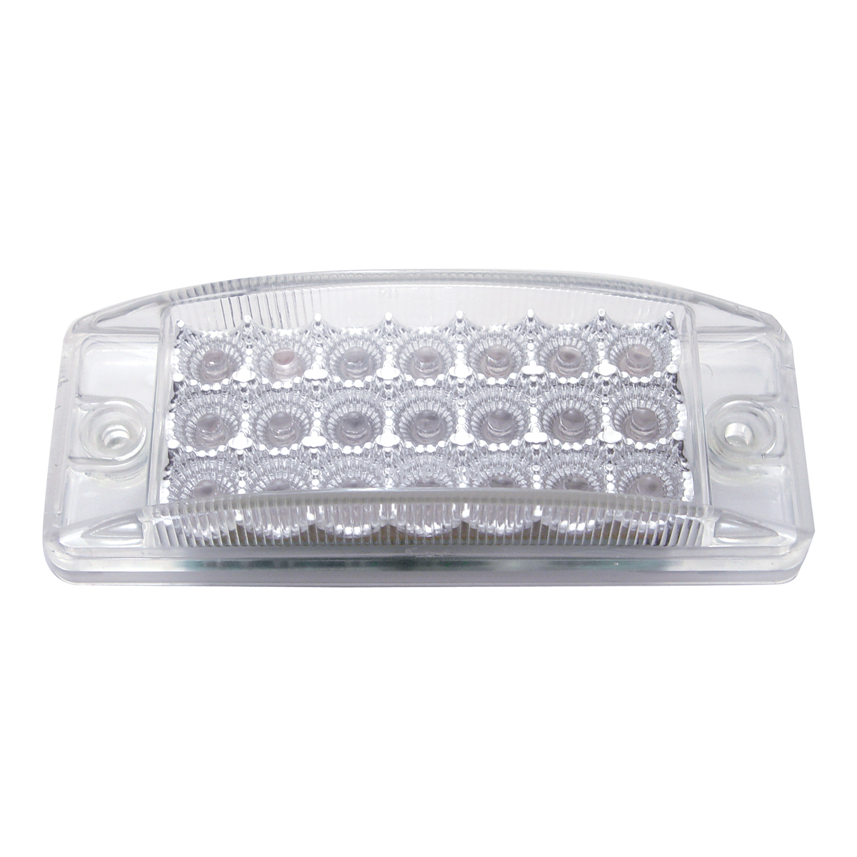 21 LED Reflector Rectangular Light (Clearance/Marker) - Red LED/Clear Lens
