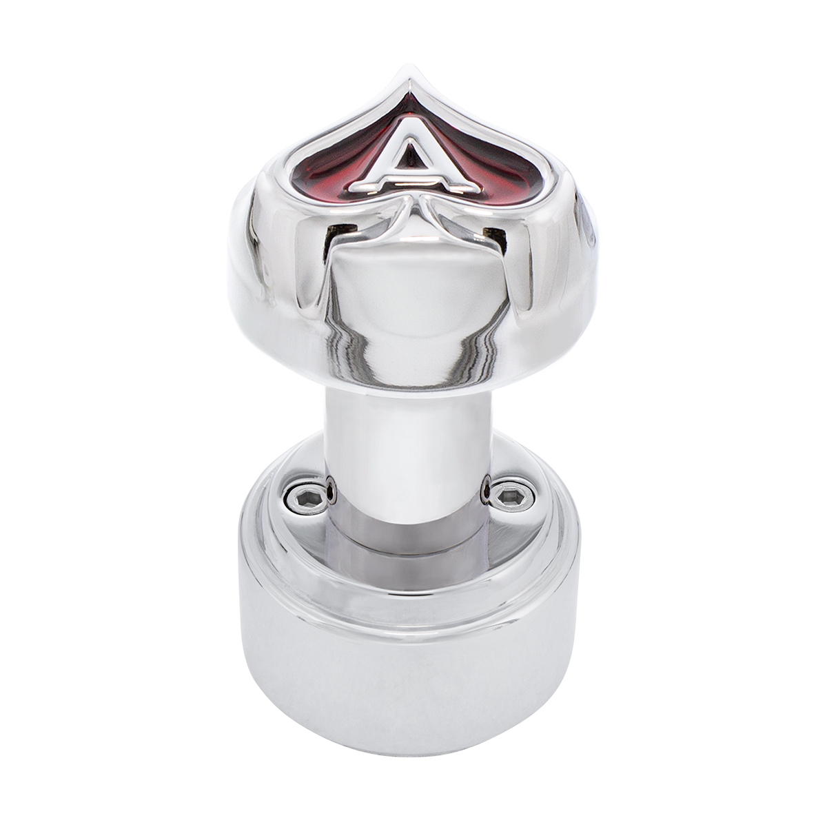 Ace of Spades Thread-On Shift Knob & Adapter For Eaton Fuller Style 9/10 Shifter - Chrome