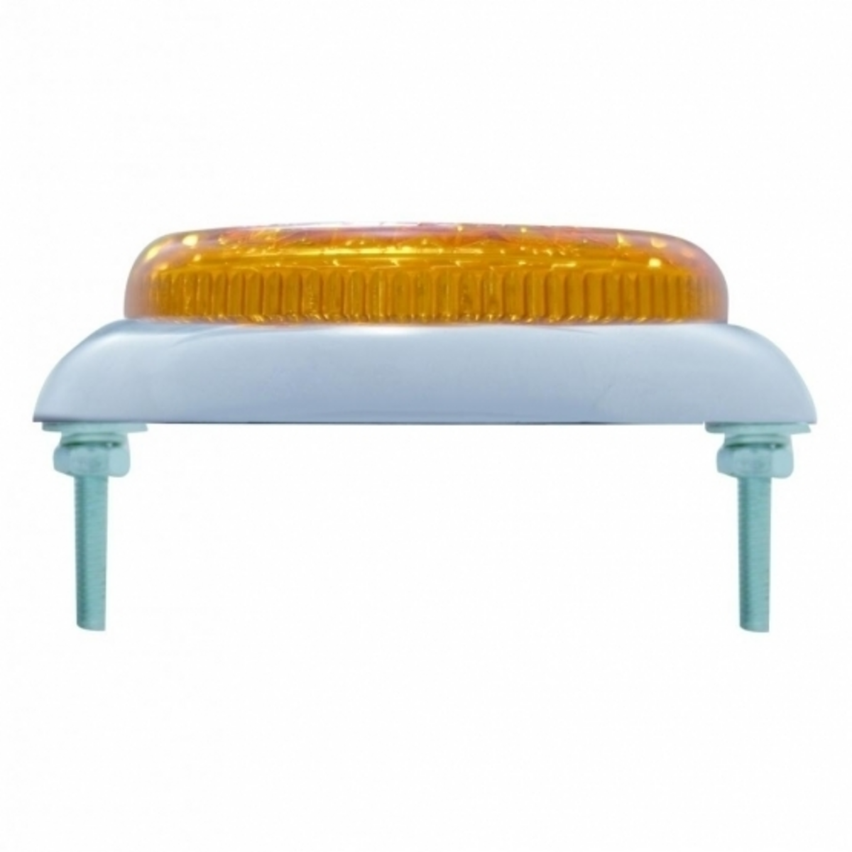 17 Amber LED Vintage Round P/T/C Light With Flush Mount Pad For 1939 Chevy Car