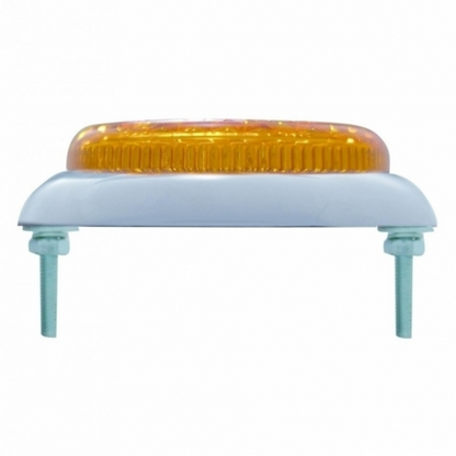 17 Amber LED Vintage Round P/T/C Light With Flush Mount Pad For 1939 Chevy Car