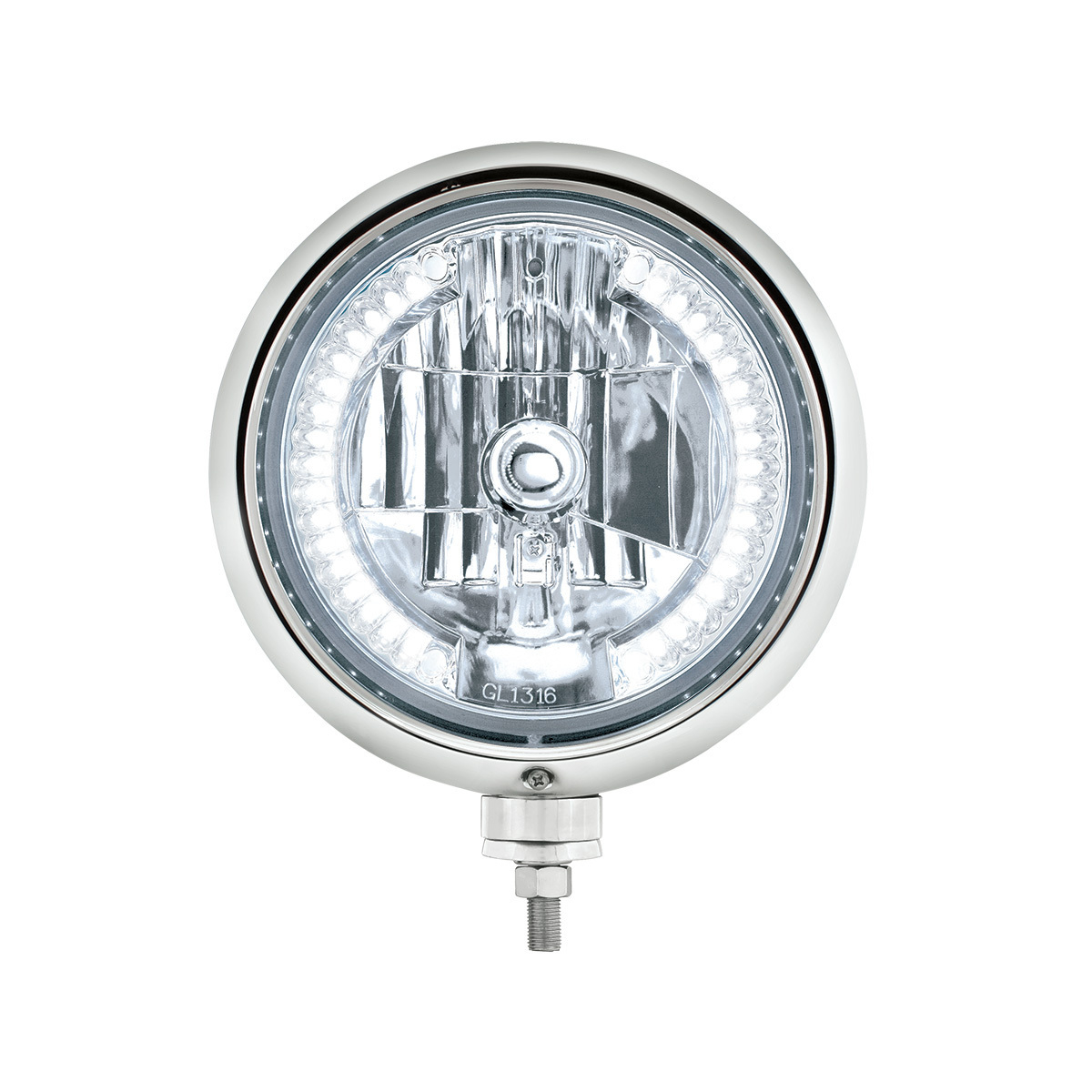 Black Guide 682-C Style Headlight H4 Bulb With 34 White LED