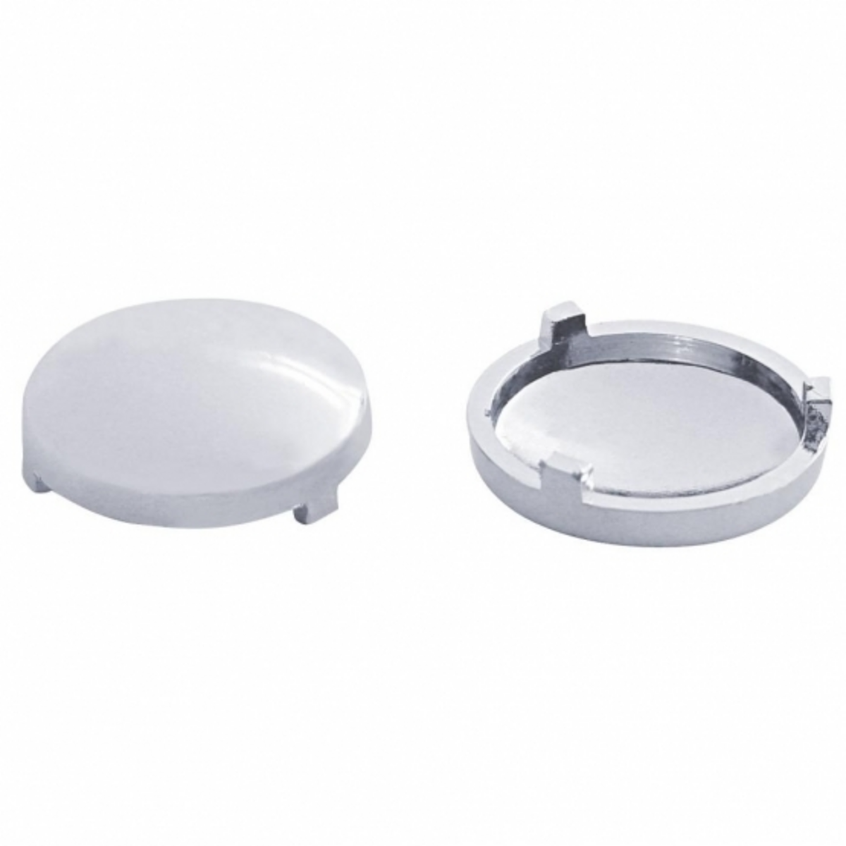Chrome Plastic Covers For 3/4" Round Vinyl Button For Most Freightliner & International (Bulk)