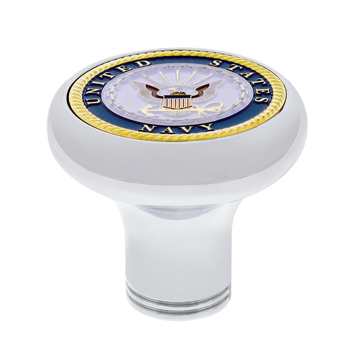 Deluxe Military Medallion Air Valve Knobs - Navy