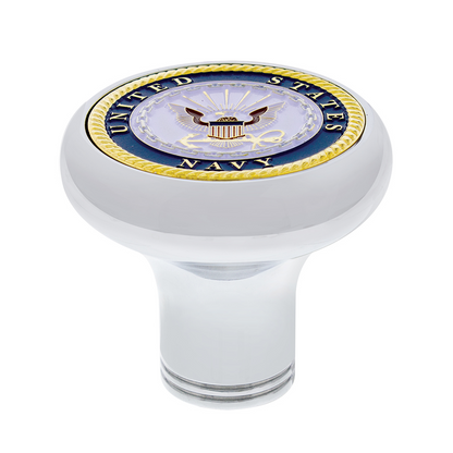 Deluxe Military Medallion Air Valve Knobs - Navy