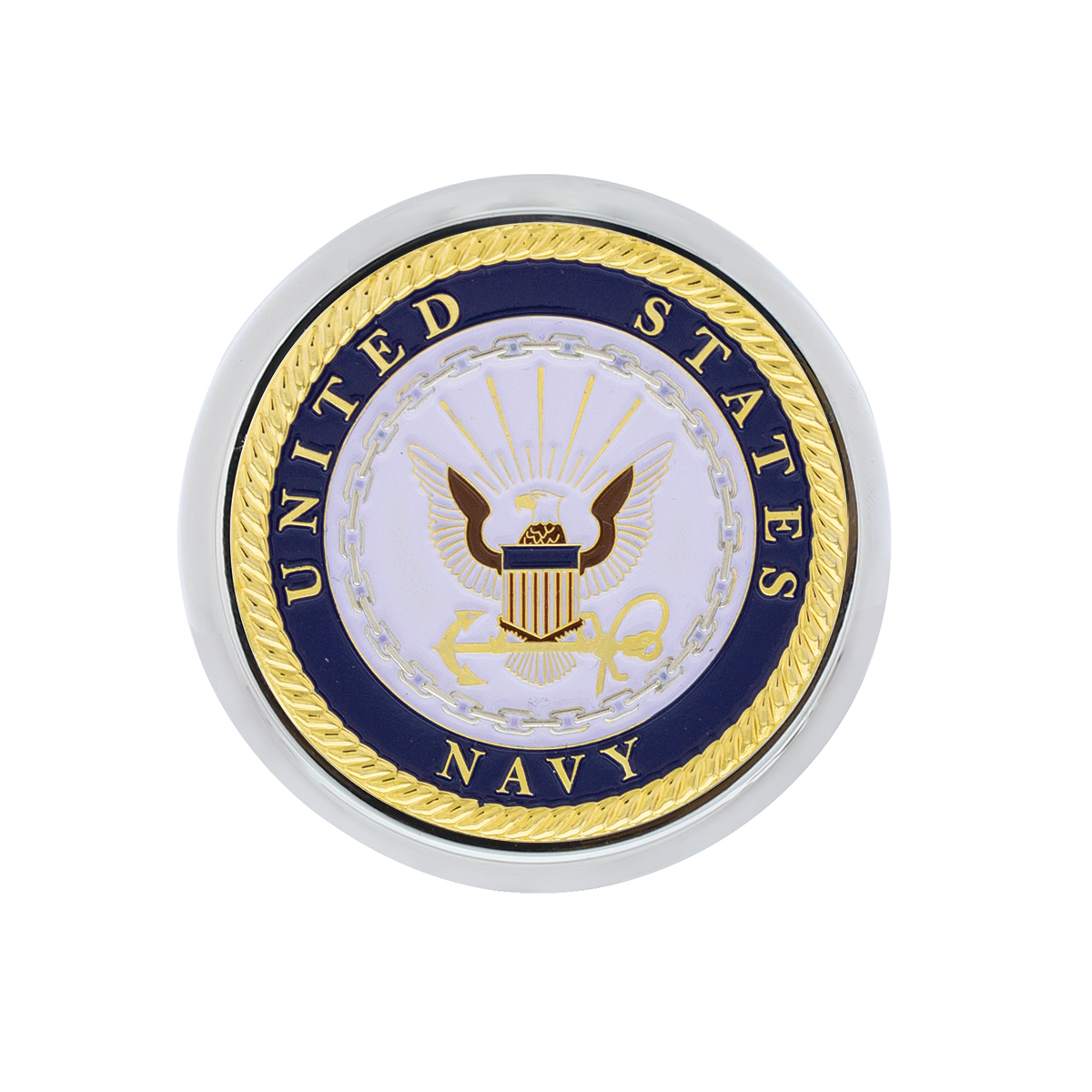 Deluxe Military Medallion Air Valve Knobs - Navy