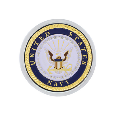 Deluxe Military Medallion Air Valve Knobs - Navy