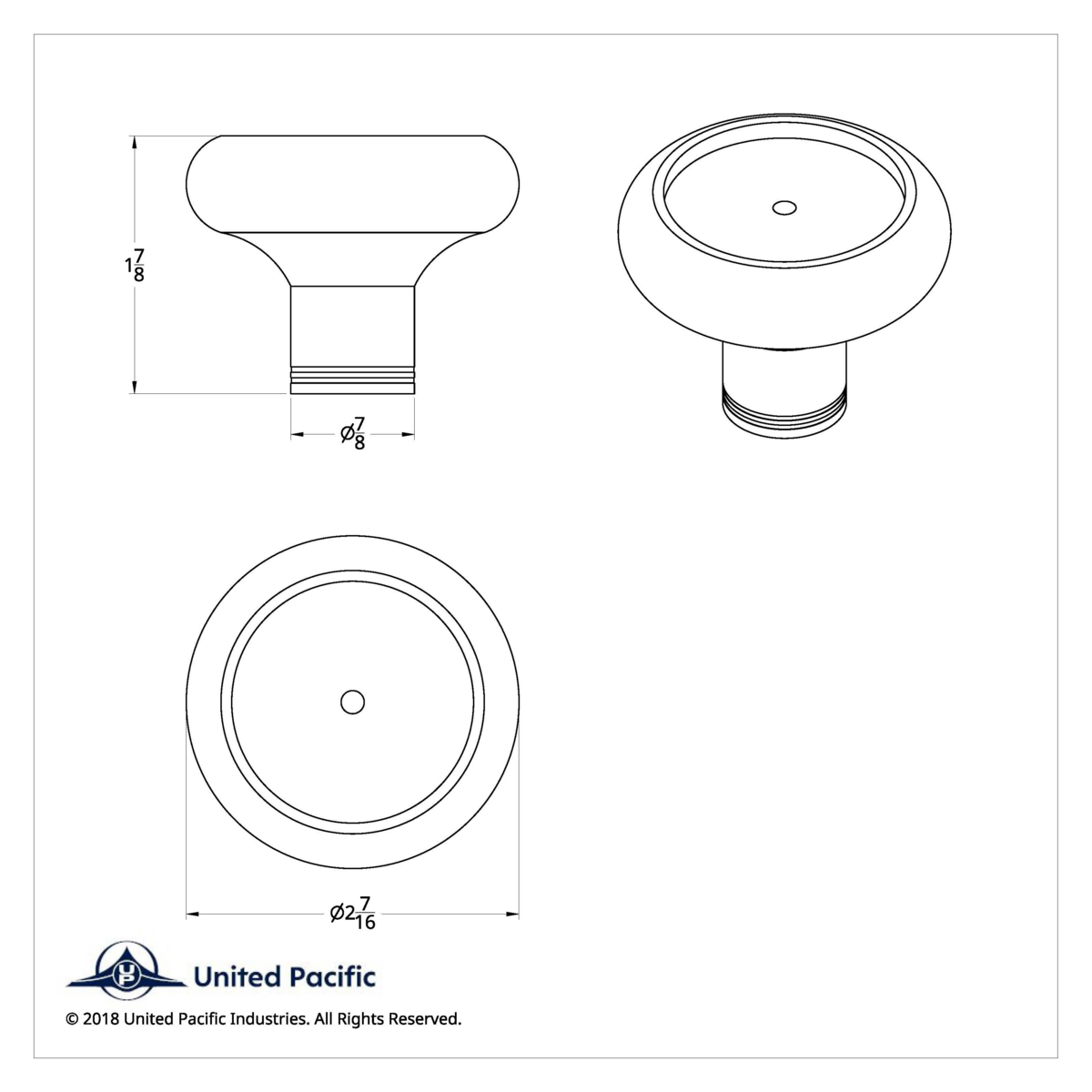 Deluxe Military Medallion Air Valve Knobs - Navy