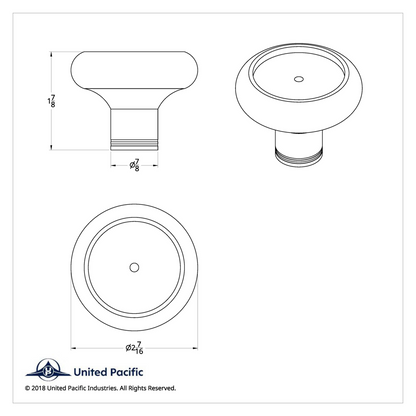 Deluxe Military Medallion Air Valve Knobs - Navy