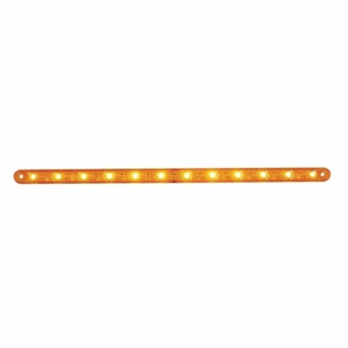 12 LED 12" Ultra Slim Light Bar Only (Turn Signal) - Amber LED/Amber Lens (Bulk)