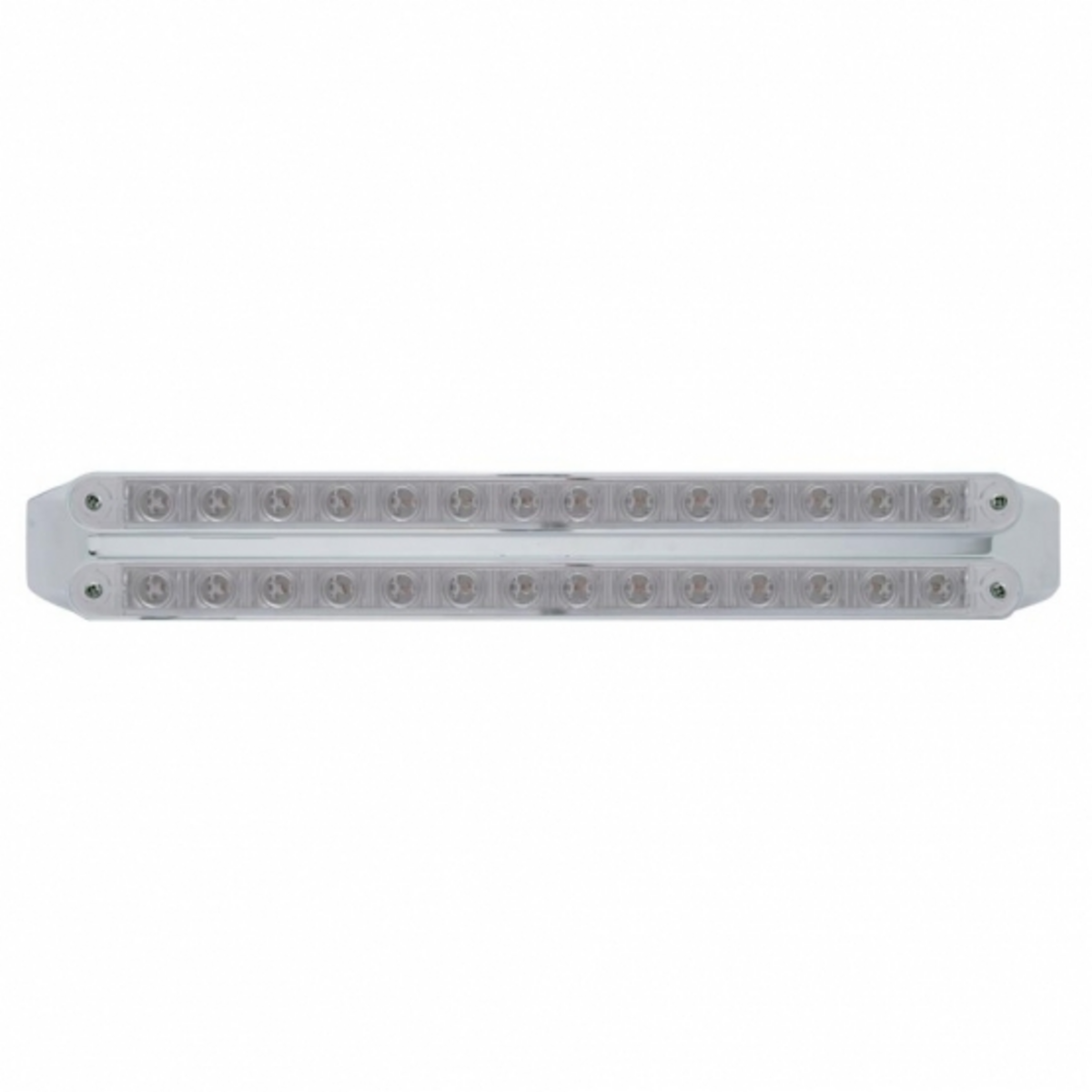 Dual 14 LED 12" Turn Signal Light Bars - Amber LED/Clear Lens