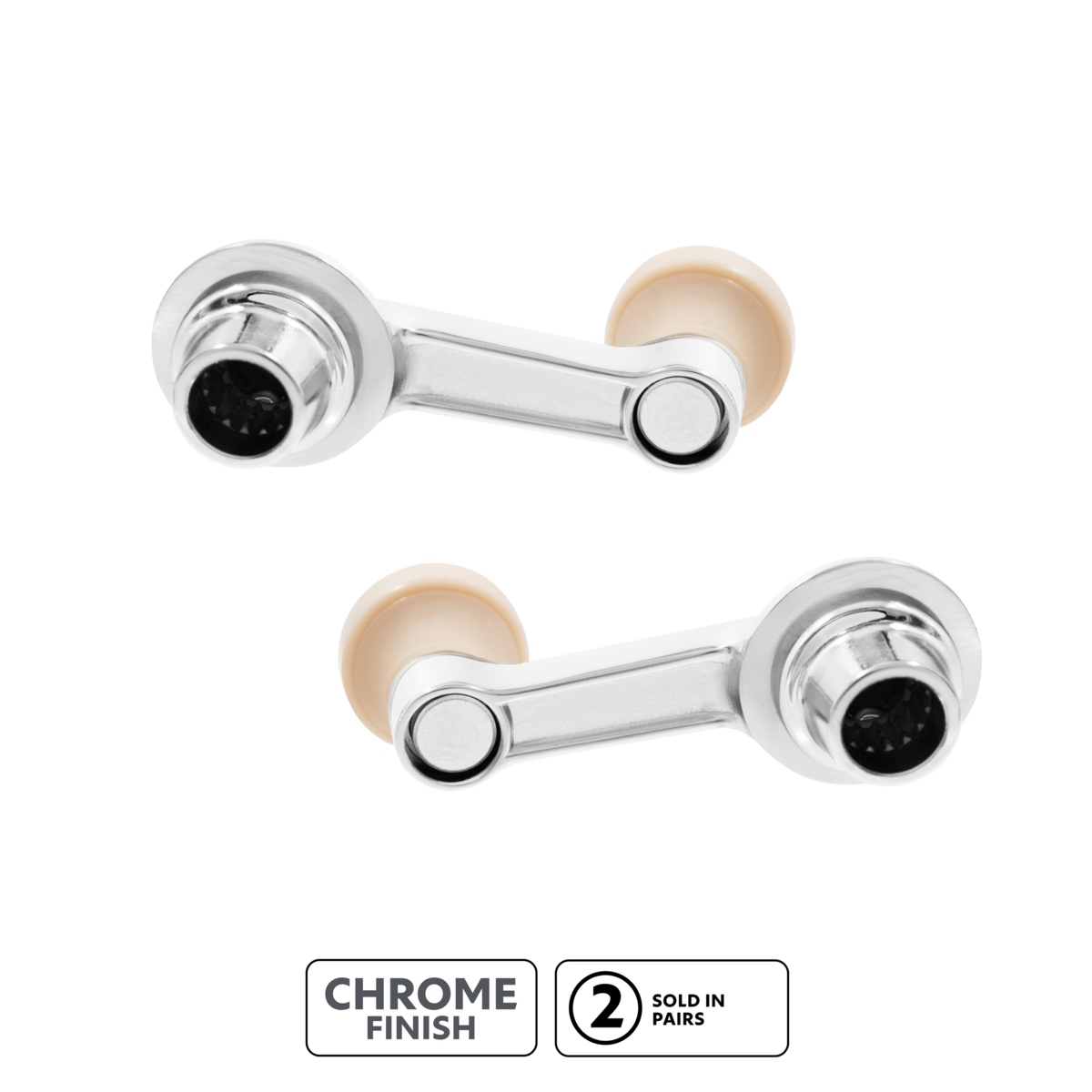 Vent Window Crank With Ivory Knob For 1942-1948 Chevrolet Passenger Car(Pair)