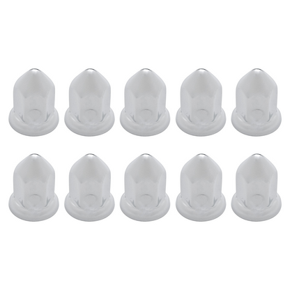 33mm x 2-3/8" Stainless Pointed Nut Covers With Flange (10-Pack)