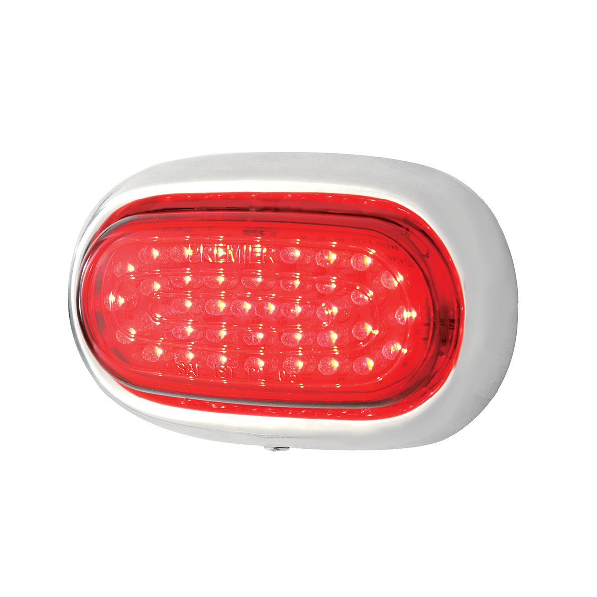 40 LED Chrome Flush Mount Tail Light For 1942-48 Ford Car, Red Lens