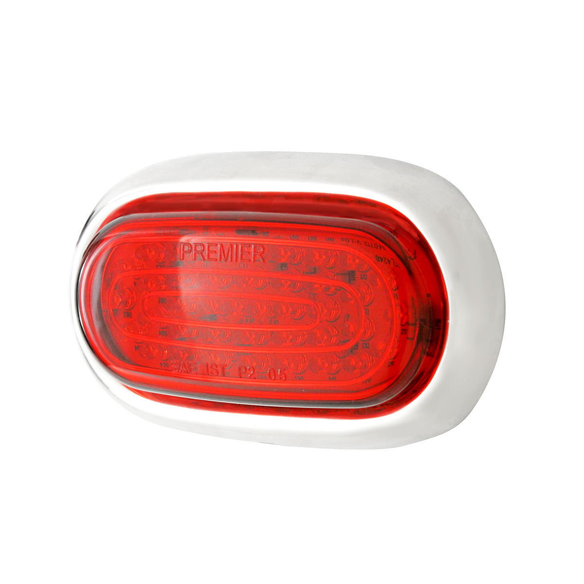 40 LED Chrome Flush Mount Tail Light For 1942-48 Ford Car, Red Lens