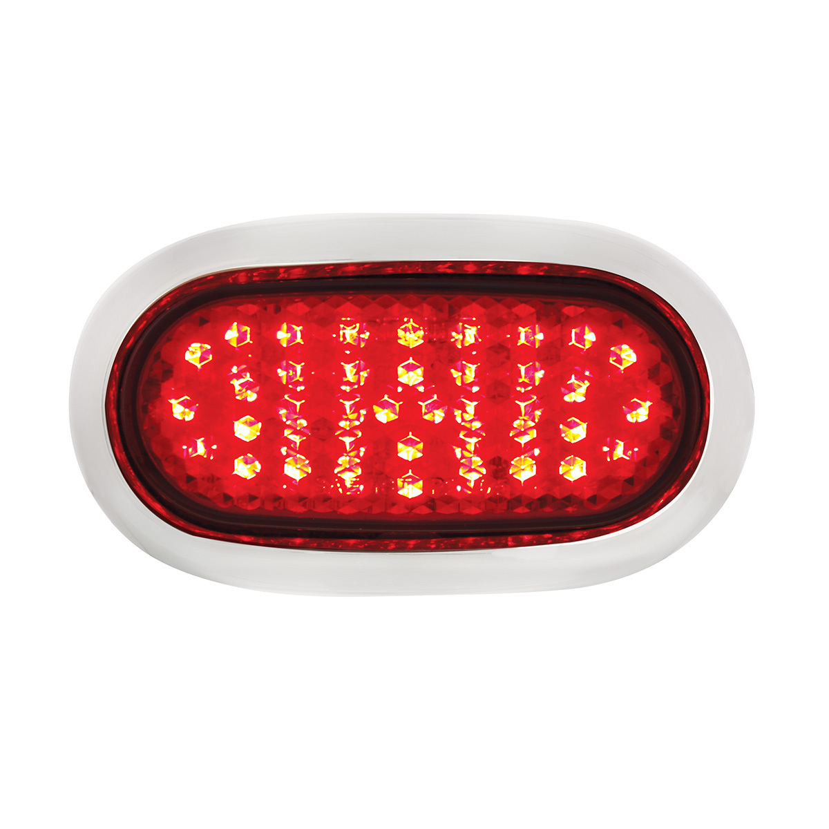 40 LED Chrome Flush Mount Tail Light For 1942-48 Ford Car, Red Lens