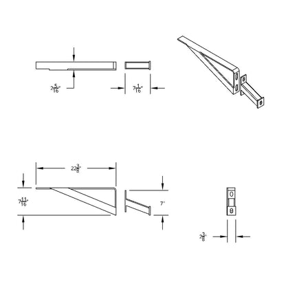 Universal Center Mounting Bracket For Half And Full Tandem Fenders-Driver