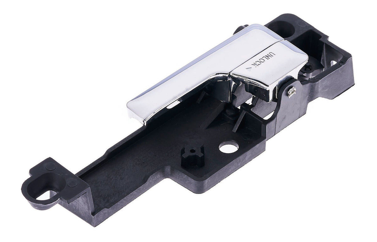 Interior Door Handle Front LH Plastic Chrome for 2006-2012 Ford Fusion; 2006-2009 Lincoln Zephyr; 2006-2012 Lincoln MKZ Hybrid; 2006-2011 Mercury Milan Hybrid