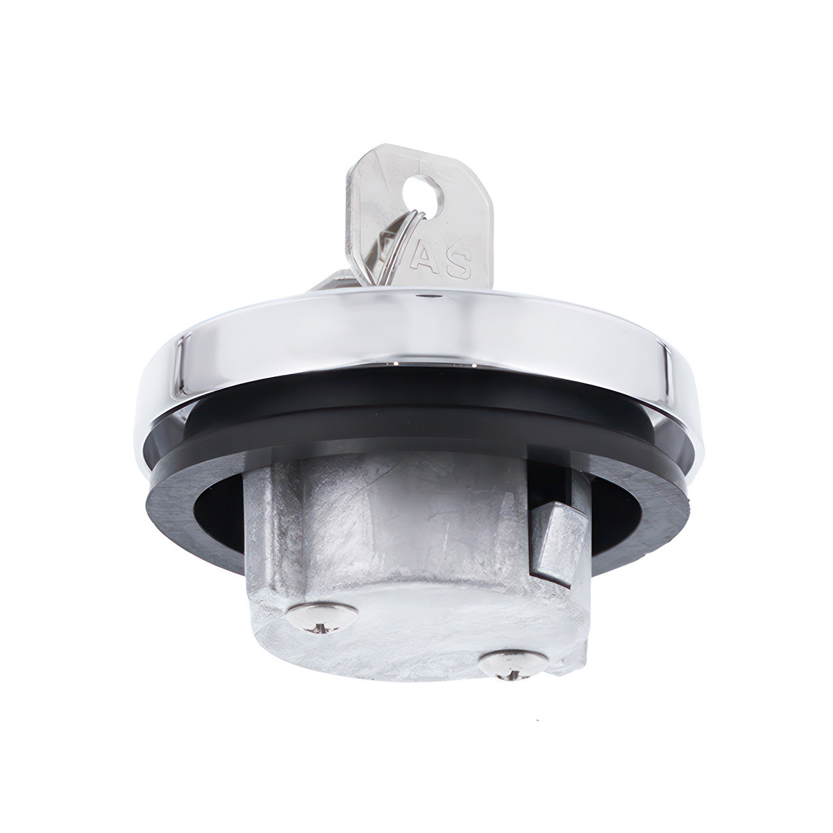 Chrome Vented Locking Gas Cap With Two Keys For Various 1947-71 Chevy & Ford Vehicles