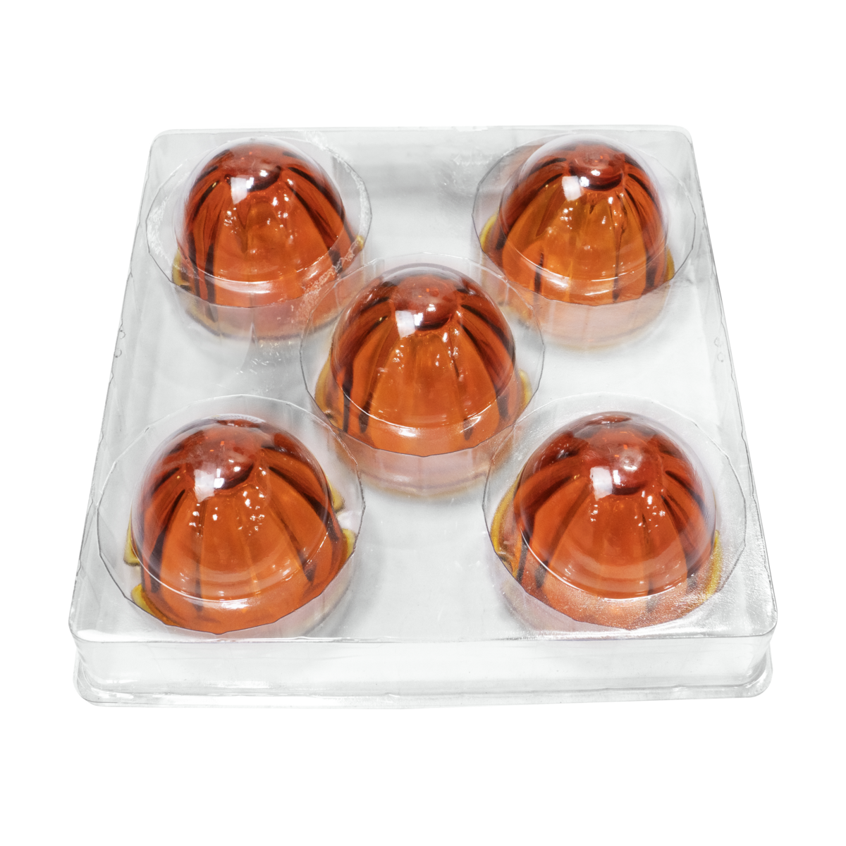 Watermelon Glass Marker Light Lens - Dark Amber (5 Pcs)