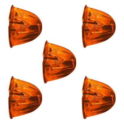 Watermelon Glass Marker Light Lens - Dark Amber (5 Pcs)