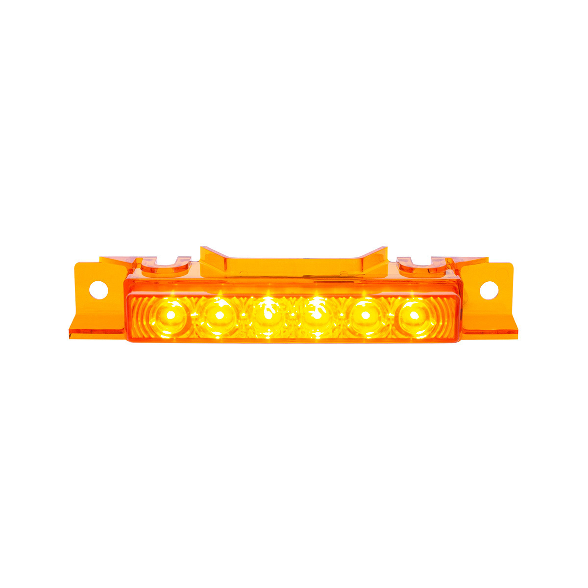 6 LED Competition Series Exterior Visor Light For 1996-2024 Volvo VNL-Amber LED/Amber Lens (5 Pcs)