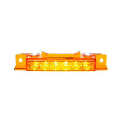 6 LED Competition Series Exterior Visor Light For 1996-2024 Volvo VNL-Amber LED/Amber Lens (5 Pcs)