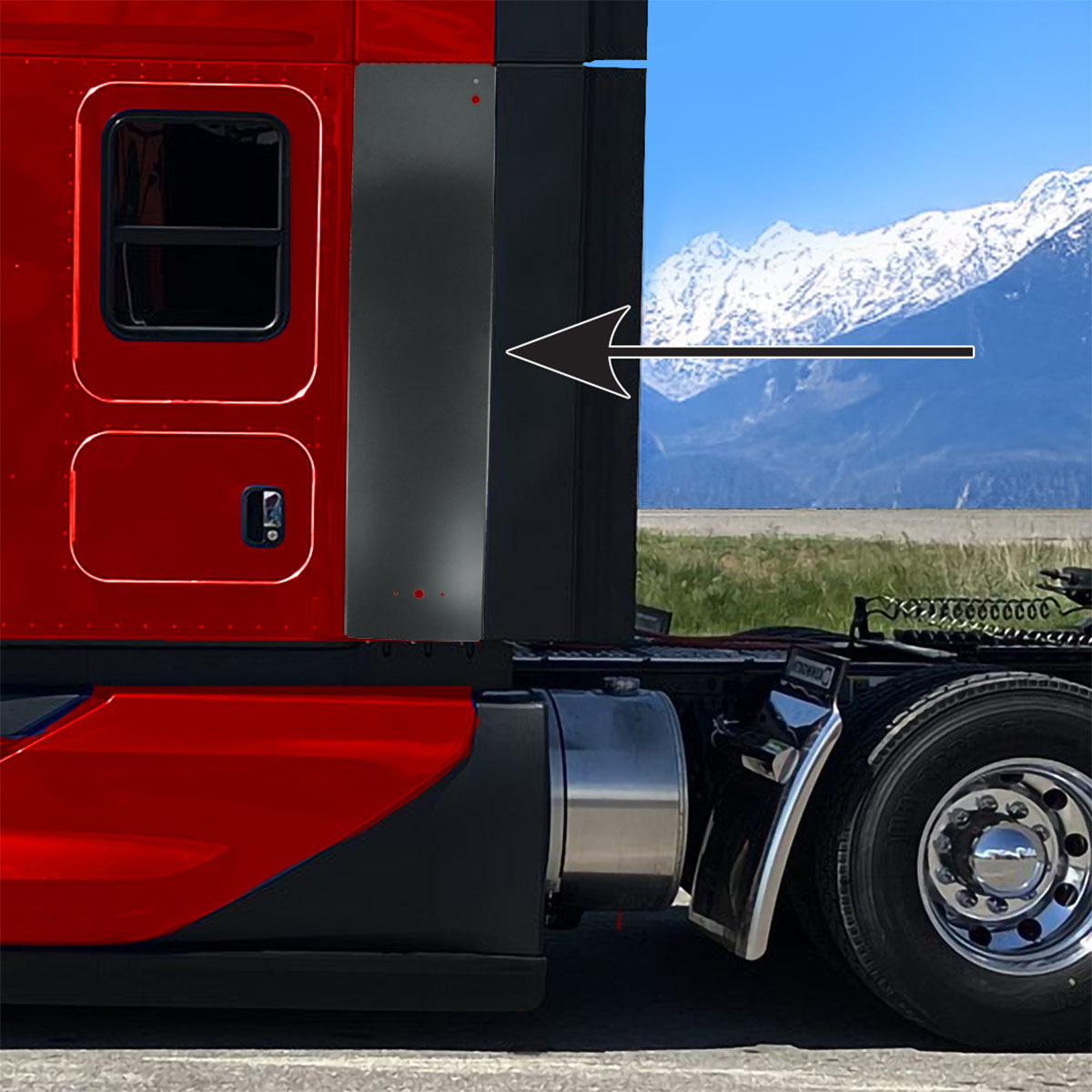 Lower Side Cab Fairing Extension For 2022-2026 Kenworth T680-Driver