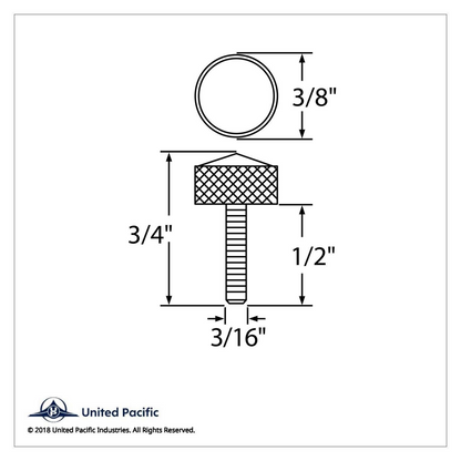 Small Dash Screw With Red Crystal For Peterbilt (2-Pack)