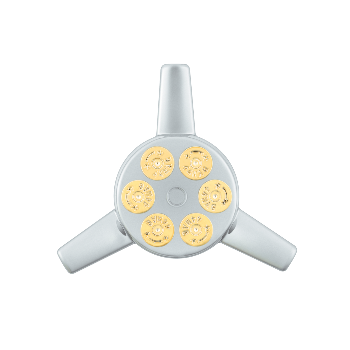 Chrome Plastic Gun Cylinder Hubcap Spinner Only