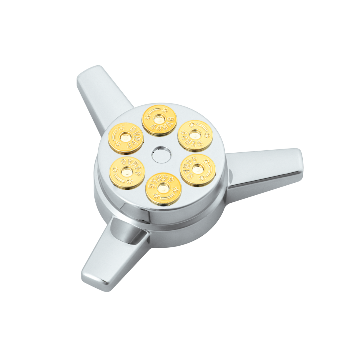 Chrome Plastic Gun Cylinder Hubcap Spinner Only