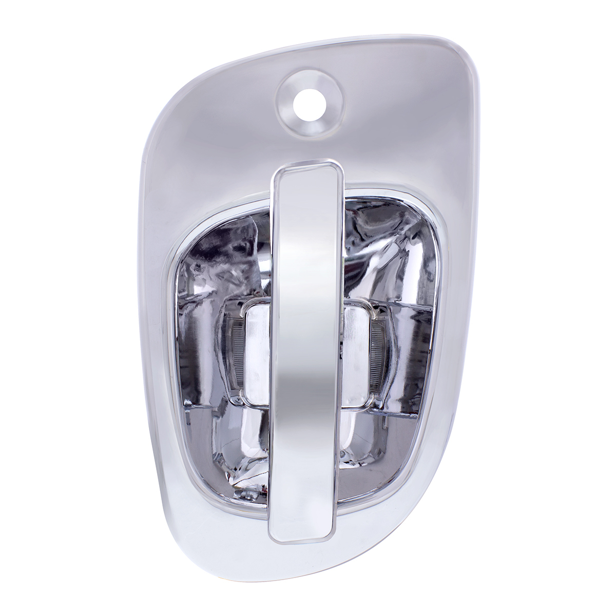 6 Red LED Chrome Door Handle Cover for Freightliner - Driver