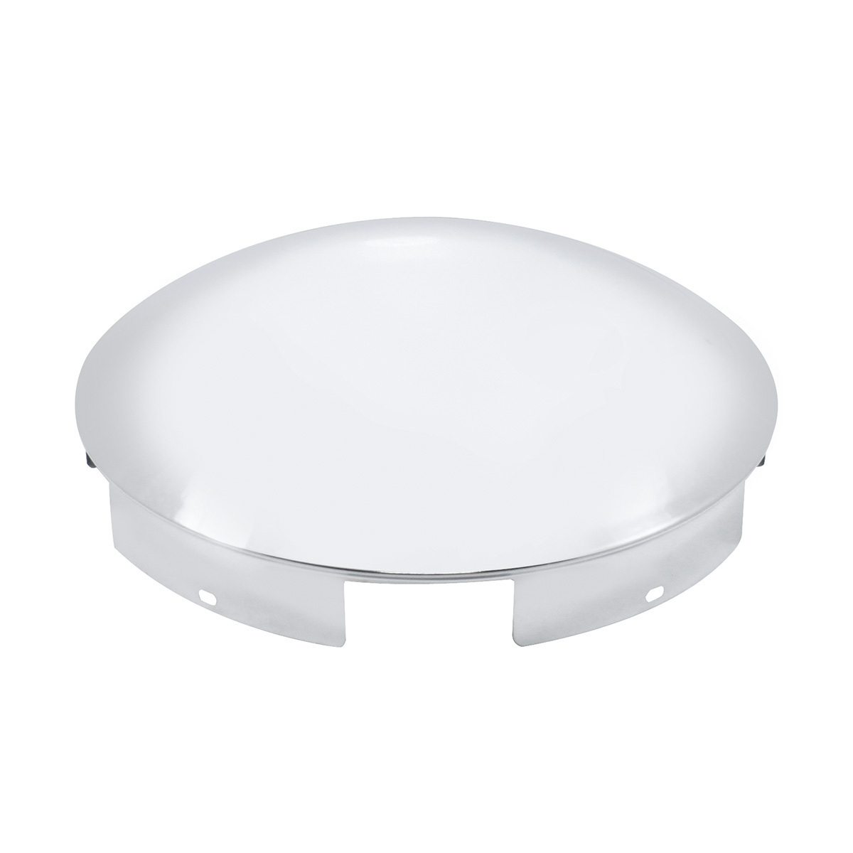 5 Even Notched Stainless Steel Dome Front Hubcap - 1" Lip