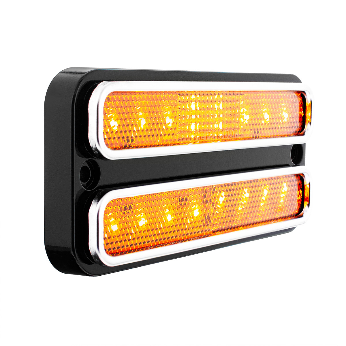 18 LED Side Marker Light With Stainless Steel Trim For 1968-1972 Chevrolet & GMC Truck, Amber Lens