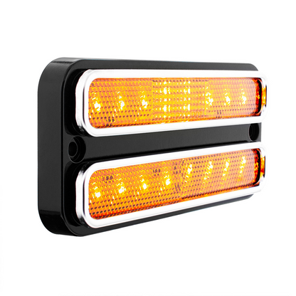 18 LED Side Marker Light With Stainless Steel Trim For 1968-1972 Chevrolet & GMC Truck, Amber Lens