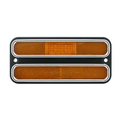 18 LED Side Marker Light With Stainless Steel Trim For 1968-1972 Chevrolet & GMC Truck, Amber Lens