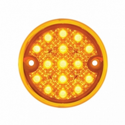 15 LED 3" Reflector Series 4 Light Only For Double Face Light Housing - Amber LED/Amber Lens (Bulk)