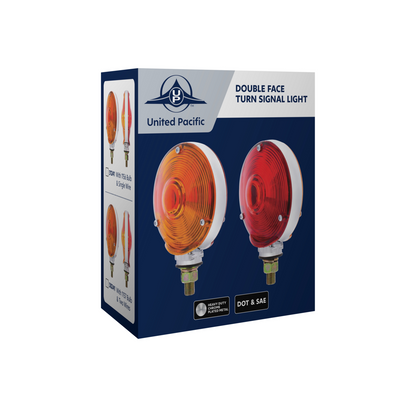 Double Face Turn Signal Light With 1156 Bulb - Amber & Red Lens