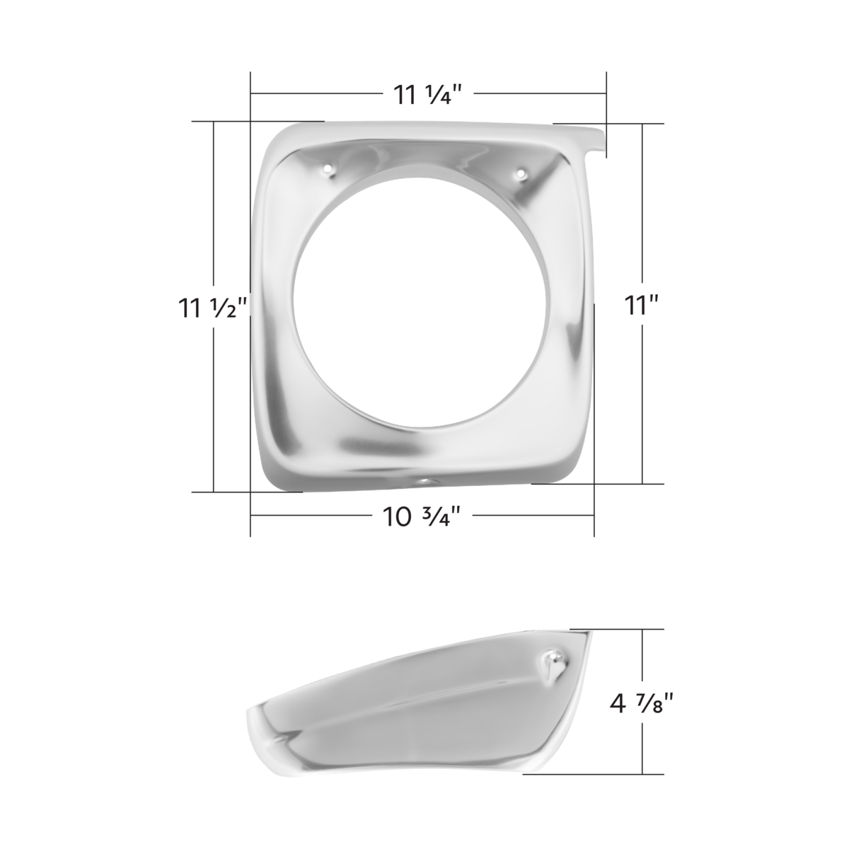 Headlight Bezel For 1967-1969 Ford Truck-R/H