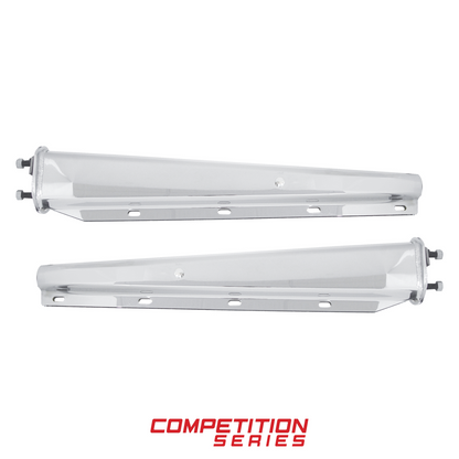 30" Chrome Heavy Duty Mud Flap Hangers - 2.5" Bolt Pattern - Competition Series (Pair)