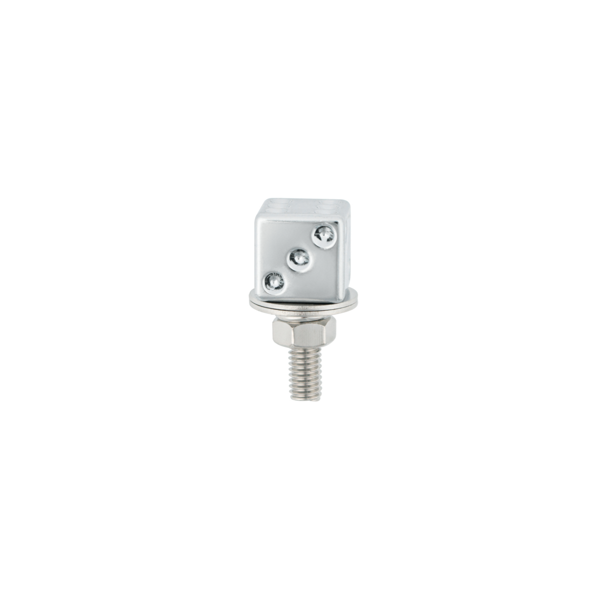 Chrome Dice License Plate Fastener (2-Pack)