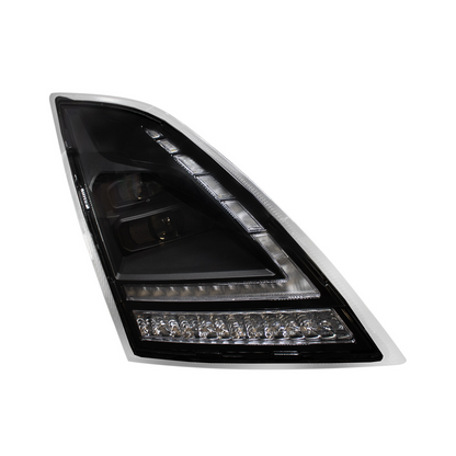 Blackout Full LED Headlight With LED Turn Signal and DRL For 2018-2024 Volvo VNL-Driver and Passenger (2pcs)