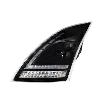 Blackout Full LED Headlight With LED Turn Signal and DRL For 2018-2024 Volvo VNL-Driver and Passenger (2pcs)