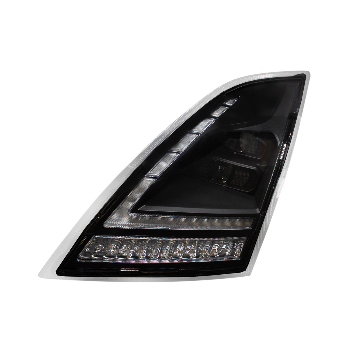 Blackout Full LED Headlight With LED Turn Signal and DRL For 2018-2024 Volvo VNL-Driver and Passenger (2pcs)