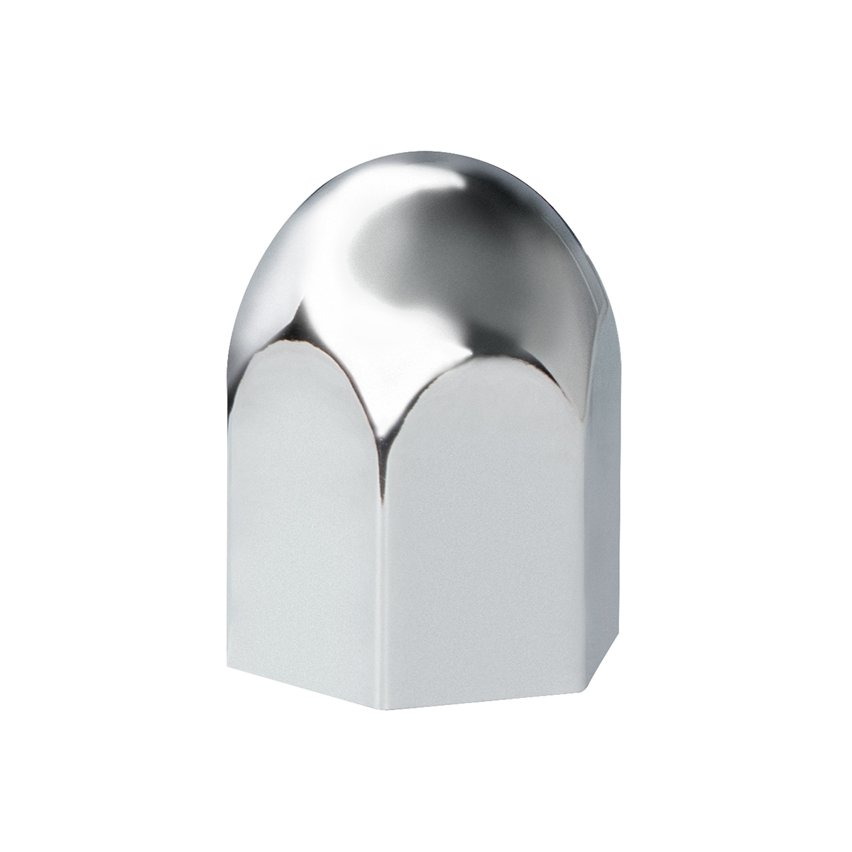1-1/2" X 2-1/4" Chrome Plastic Standard Nut Covers - Push-On (60-Pack)