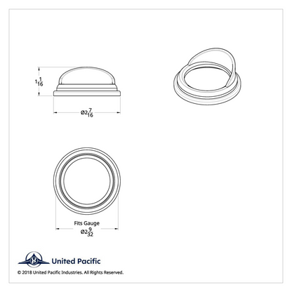 Small Gauge Cover For Peterbilt - Classic Design