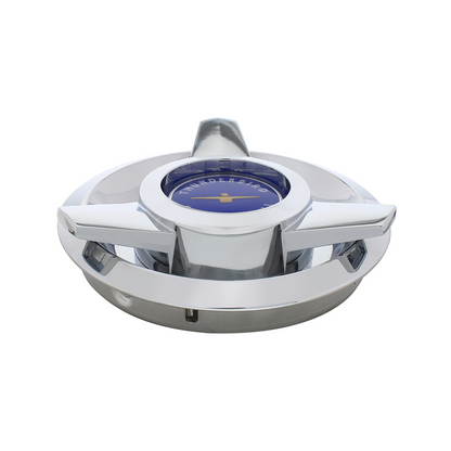 Chrome Hubcap For 1962-63 Ford Thunderbird Wire Wheels - Blue Center