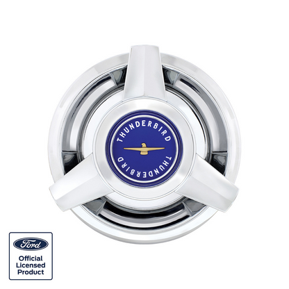 Chrome Hubcap For 1962-63 Ford Thunderbird Wire Wheels - Blue Center
