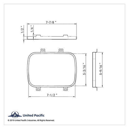 Stainless Steel 5" X 7" Headlight Retaining Ring (Bulk)